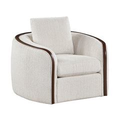 Loom White Swivel Chair - Ornate Home