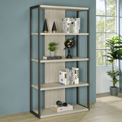 Loomis Whitewashed Grey Bookshelf - Ornate Home