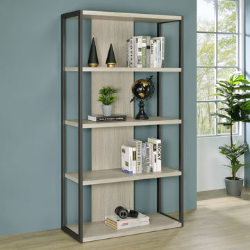 Loomis Whitewashed Grey Bookshelf - Ornate Home