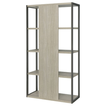 Loomis Whitewashed Grey Bookshelf - Ornate Home