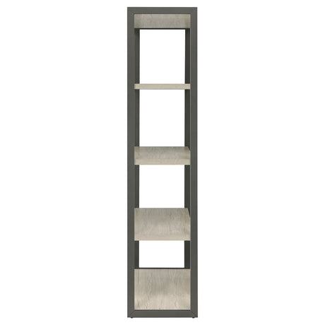 Loomis Whitewashed Grey Bookshelf - Ornate Home