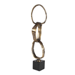 Loopform Brass Ring Sculpture - Ornate Home
