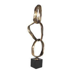 Loopform Brass Ring Sculpture - Ornate Home