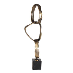Loopform Brass Ring Sculpture - Ornate Home