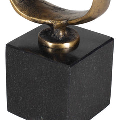 Loopform Brass Ring Sculpture - Ornate Home