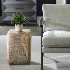 Loophole Bleached Wash Accent Stool - Ornate Home