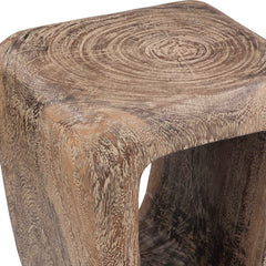 Loophole Bleached Wash Accent Stool - Ornate Home