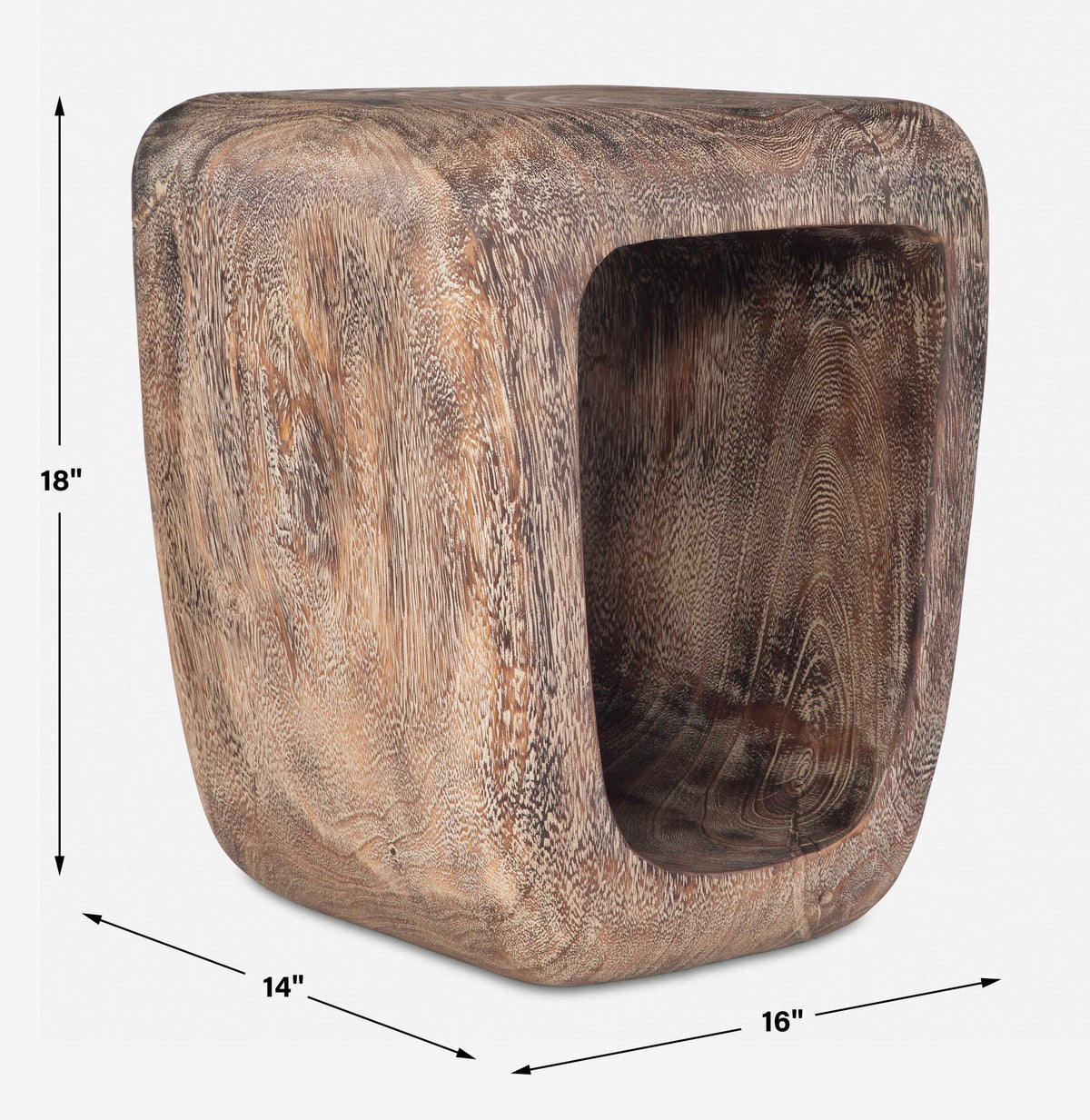 Loophole Bleached Wash Accent Stool - Ornate Home