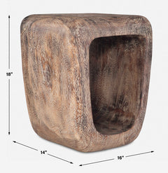 Loophole Bleached Wash Accent Stool - Ornate Home