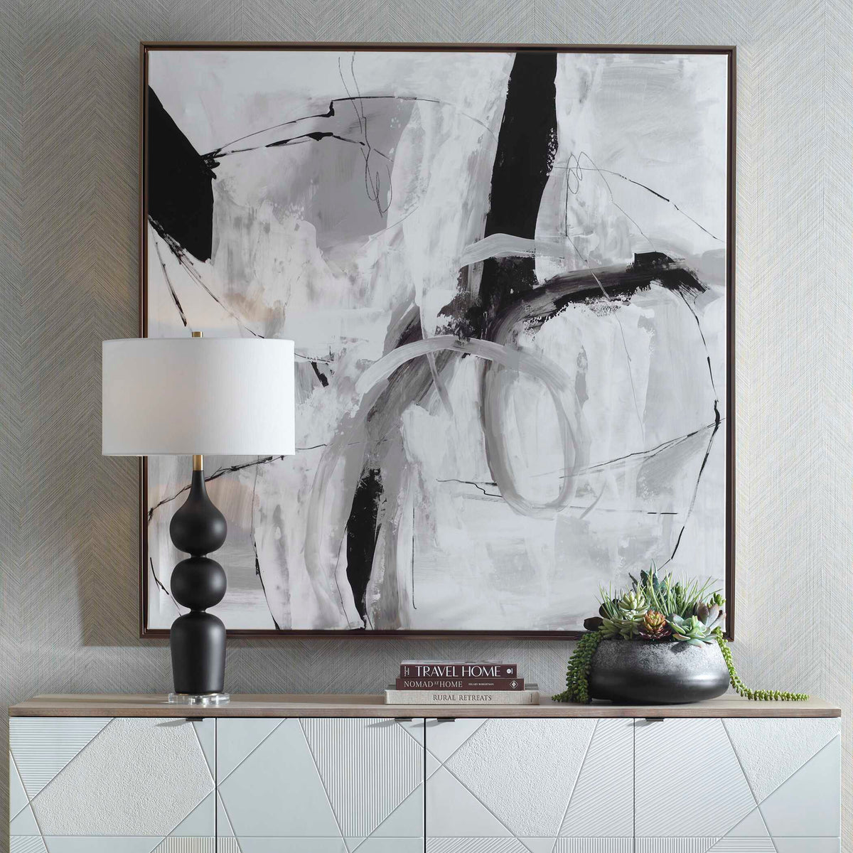 Looping Eternity Multicolor Framed Abstract Art - Ornate Home