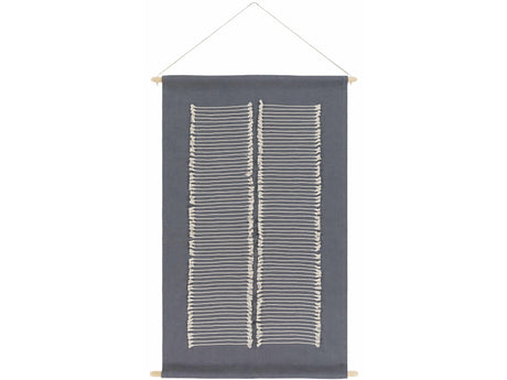 Lopez Navy Cotton Striped Wall Hanging - Ornate Home