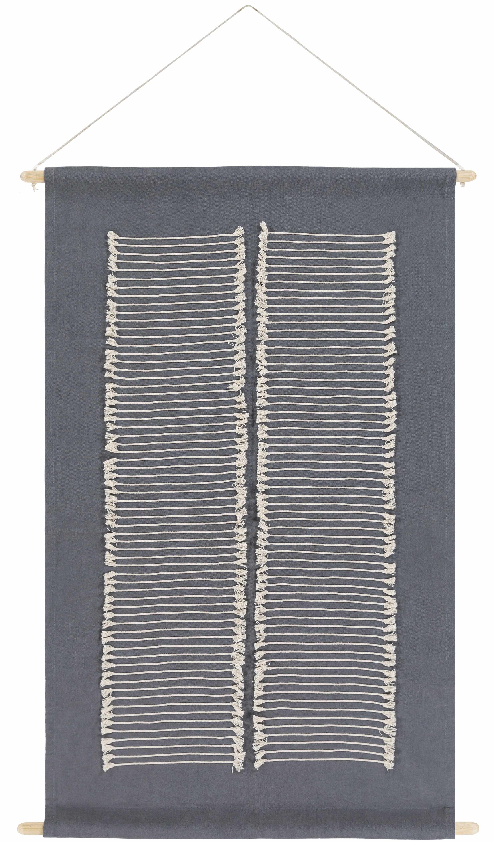 Lopez Navy Cotton Striped Wall Hanging - Ornate Home