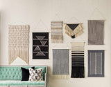 Lopez Navy Cotton Striped Wall Hanging - Ornate Home