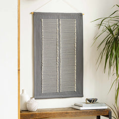 Lopez Navy Cotton Striped Wall Hanging - Ornate Home