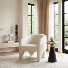 Lopta White Accent Chair - Ornate Home