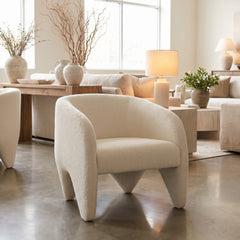 Lopta White Accent Chair - Ornate Home