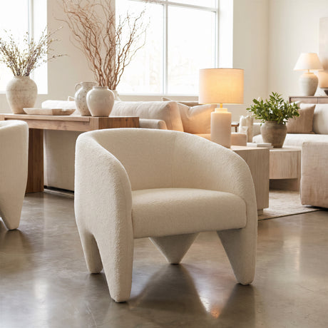 Lopta White Accent Chair - Ornate Home
