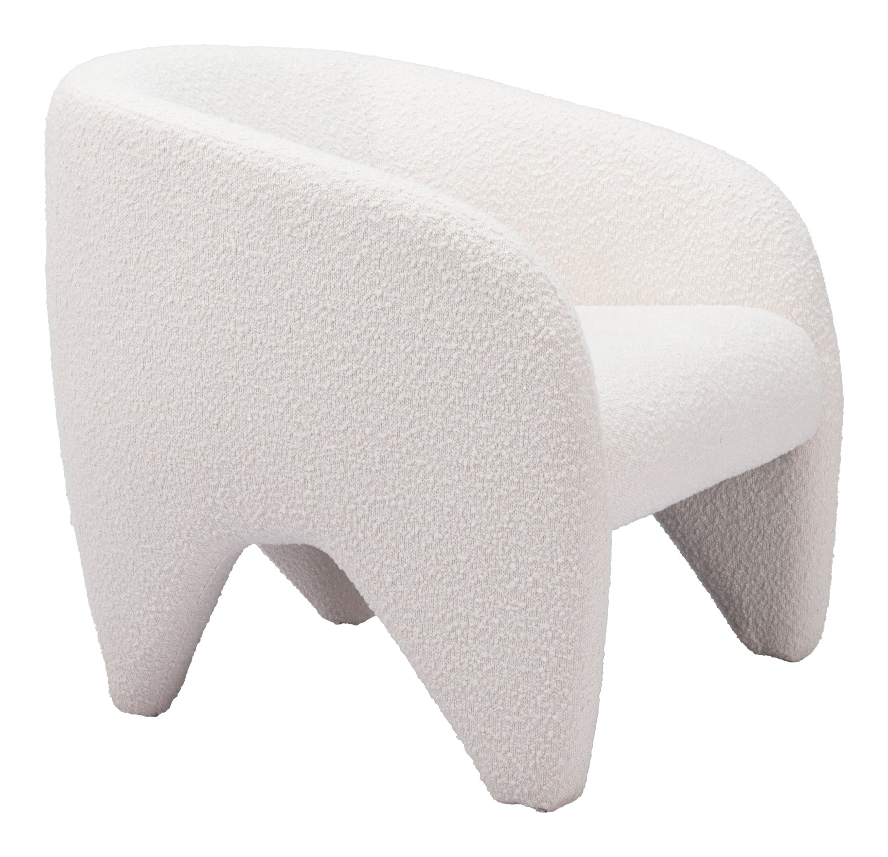 Lopta White Accent Chair - Ornate Home