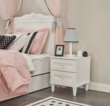 Lora White Teen Room Nightstand - Ornate Home