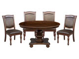 Lordsburg Brown 5-piece Round Dinig Table Set - Ornate Home