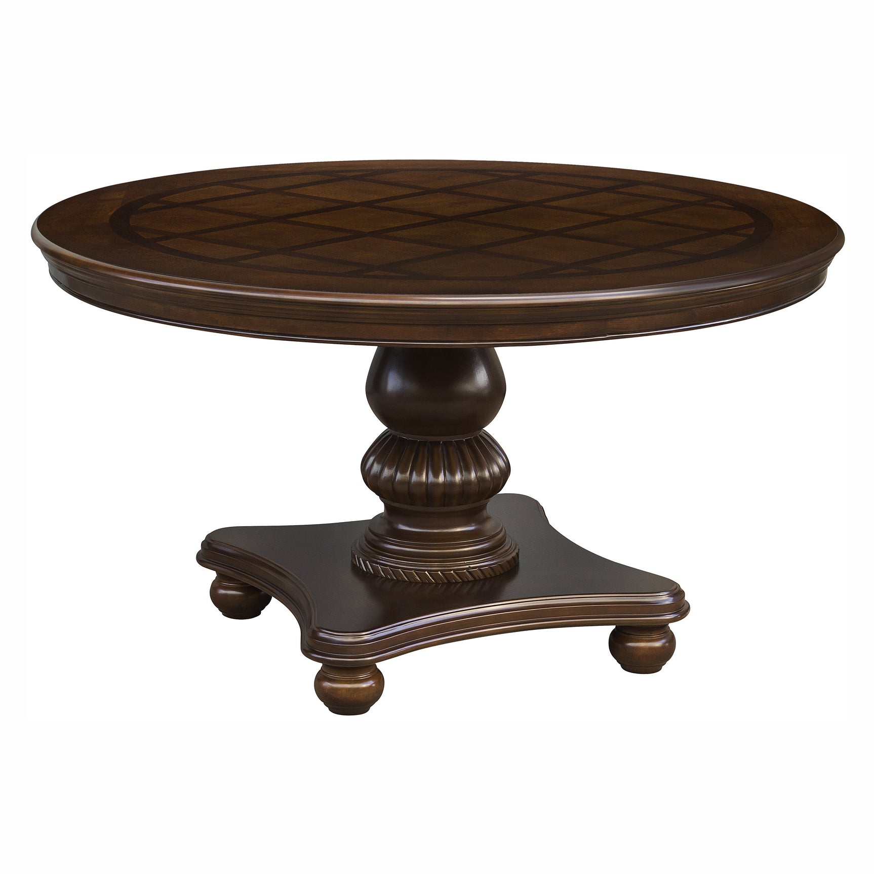 Lordsburg Brown 5-piece Round Dinig Table Set - Ornate Home
