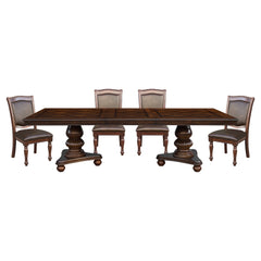 Lordsburg Brown Cherry 5pc Dining Set - Ornate Home