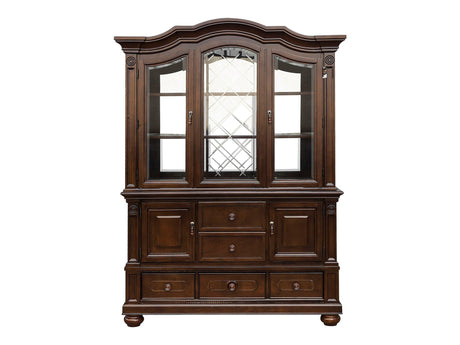 Lordsburg Brown Cherry Buffet & Hutch - Ornate Home