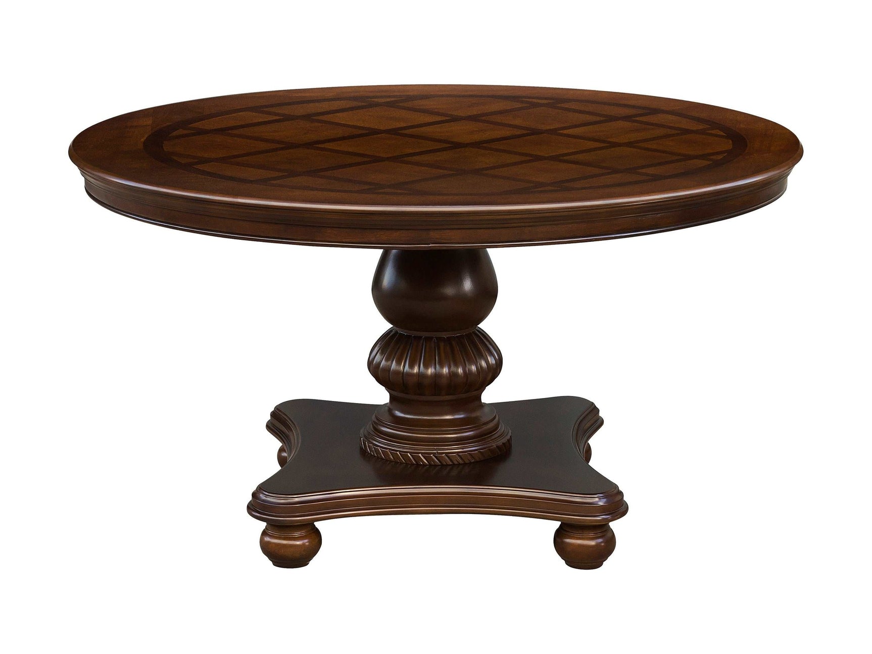 Lordsburg Brown Cherry Round Dining Table - Ornate Home