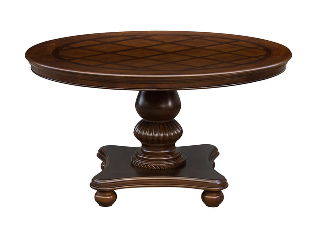 Lordsburg Brown Round Dining Table - Ornate Home