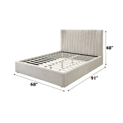 Loren Beige Queen Bed - Ornate Home