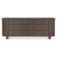 Loren Dark Brown 6 Drawer Dresser - Ornate Home