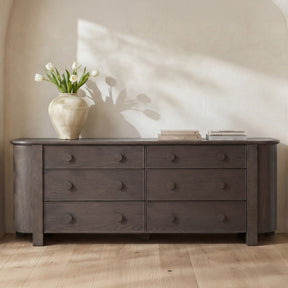 Loren Dark Brown 6 Drawer Dresser - Ornate Home