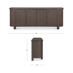 Loren Dark Brown Sideboard - Ornate Home