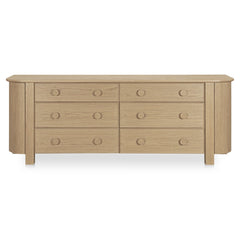 Loren Natural 6 Drawer Dresser - Ornate Home