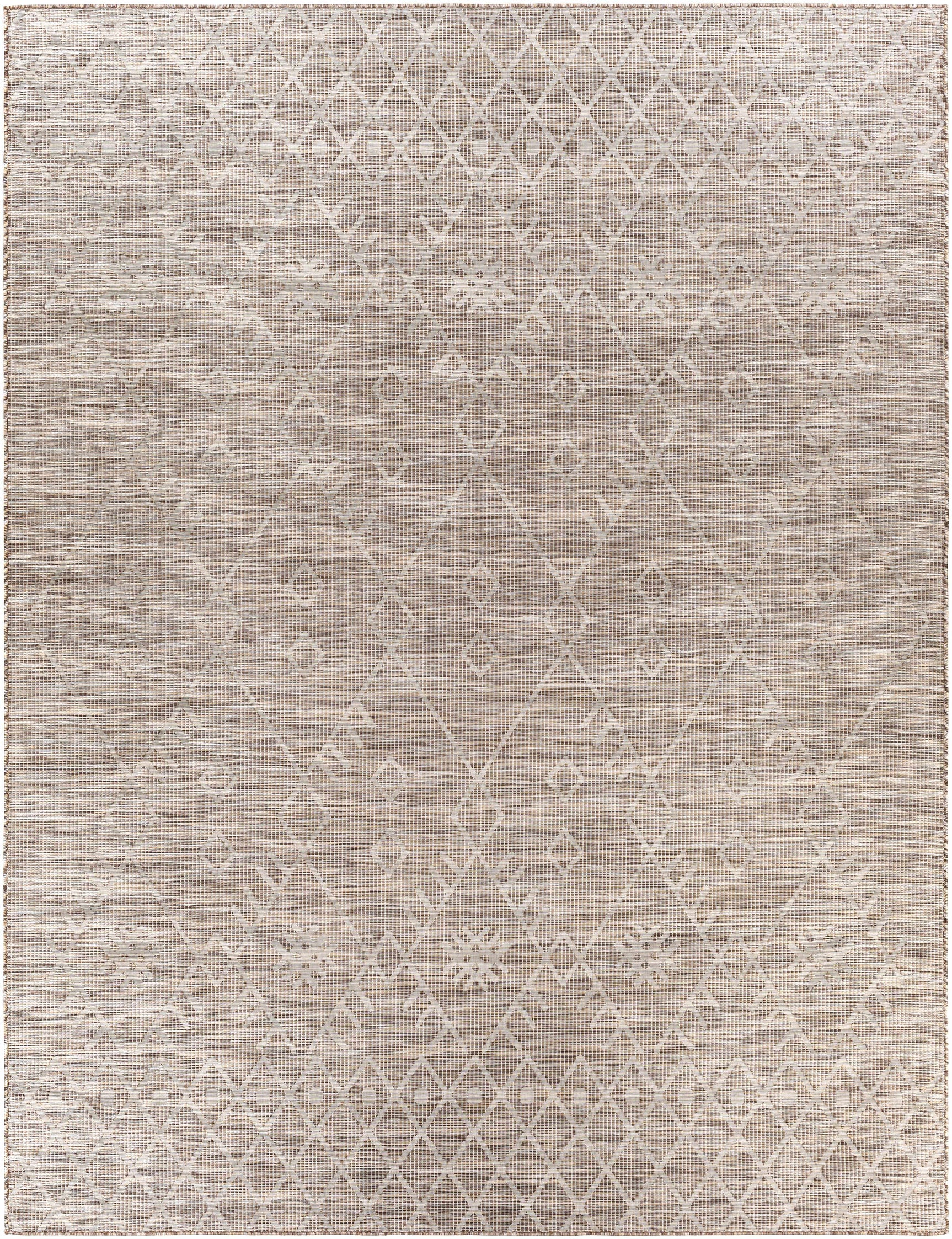 Lorena Beige Flatweave Trellis Outdoor Rug - Clearance - Ornate Home
