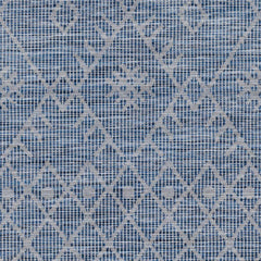 Lorena Blue Flatweave Trellis Outdoor Area Carpet - Clearance - Ornate Home