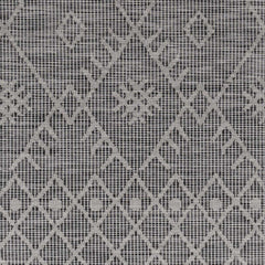 Lorena Charcoal Flatweave Trellis Outdoor Carpet - Clearance - Ornate Home