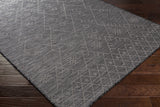 Lorena Charcoal Flatweave Trellis Outdoor Carpet - Clearance - Ornate Home