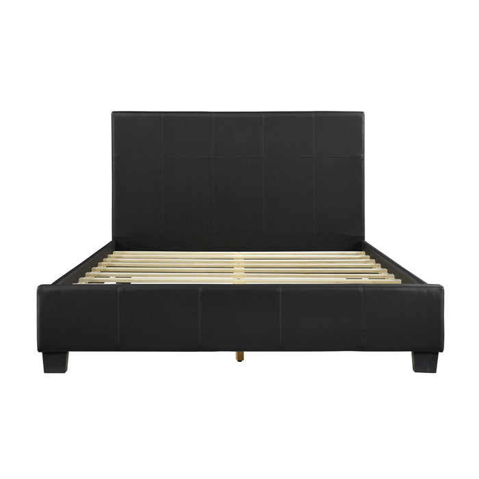 Lorenzi Black Eastern King Platform Bed - Ornate Home