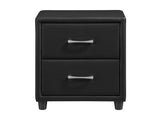 Lorenzi Black Nightstand - Ornate Home
