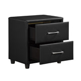 Lorenzi Black Nightstand - Ornate Home