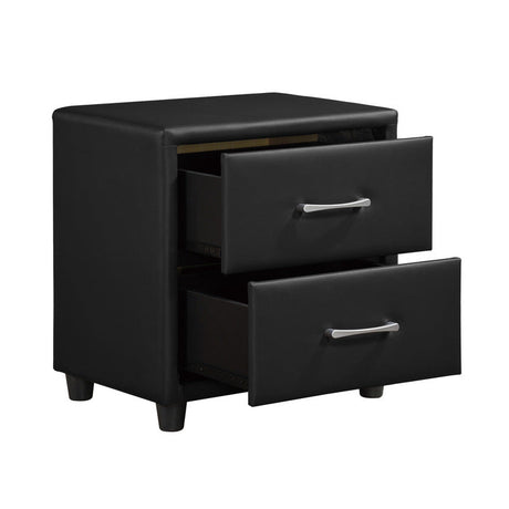 Lorenzi Black Nightstand - Ornate Home