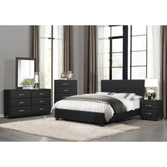 Lorenzi Black Nightstand - Ornate Home