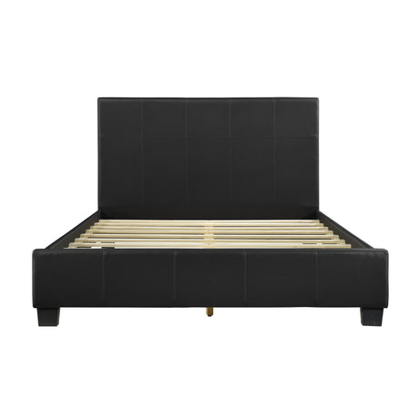 Lorenzi Black Queen Platform Bed - Ornate Home