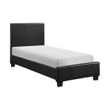 Lorenzi Black Twin Platform Bed - Ornate Home