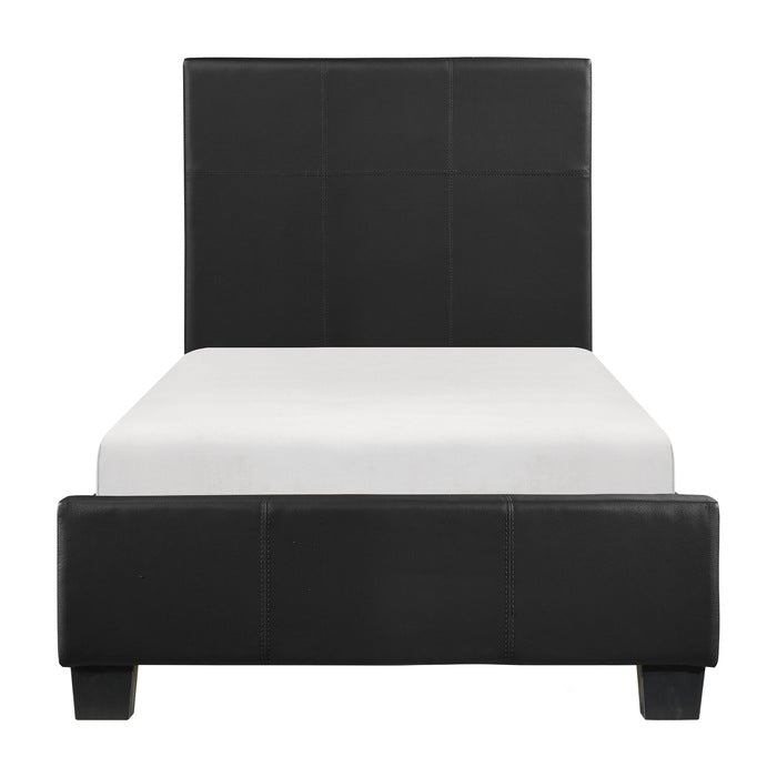 Lorenzi Black Twin Platform Bed - Ornate Home