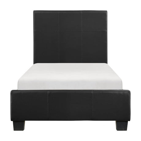 Lorenzi Black Twin Platform Bed - Ornate Home