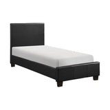 Lorenzi Black Twin Platform Bed - Ornate Home