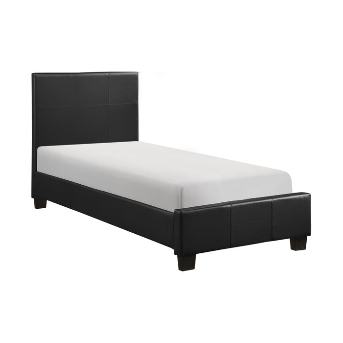 Lorenzi Black Twin Platform Bed - Ornate Home