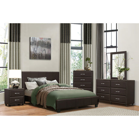 Lorenzi Brown Eastern King Platform Bed - Ornate Home